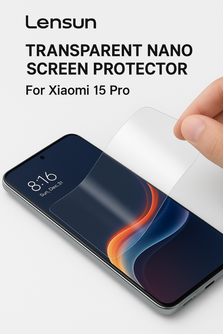 Lensun Şeffaf Nano Ekran Koruma Xiaomi 15 Pro