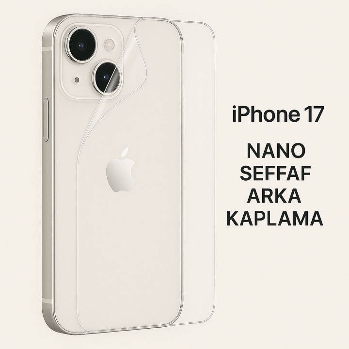 Lensun Nano Şeffaf Arka Kaplama Apple Uyumlu iPhone 17
