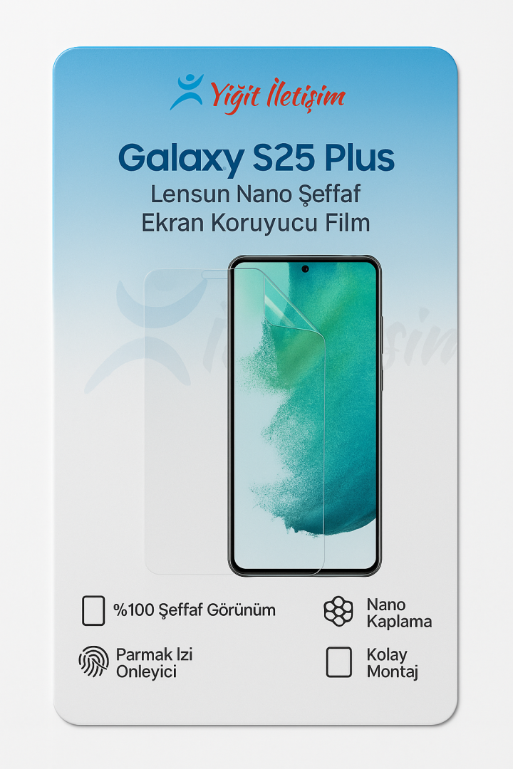 Galaxy Uyumlu S25 Plus Lensun Nano Şeffaf Ekran Koruyucu