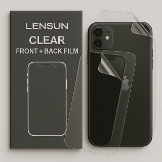Lensun Şeffaf Ön Ve Arka Kaplama Apple Uyumlu iPhone 11 2 Si 1 Arada