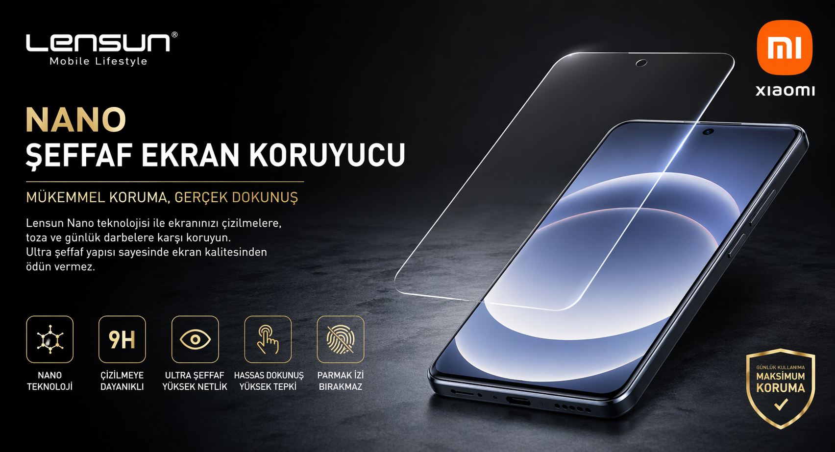 Xioami  Lensun Nano Şeffaf Tüm Modeller Burada